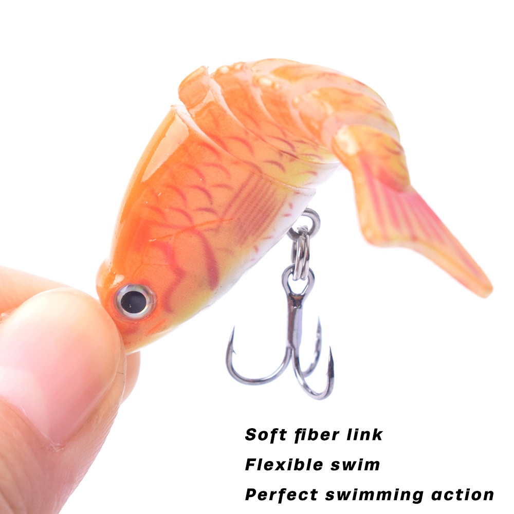 Cheery Mini 4.7g Realistic 6cm Multi-Section ABS Fish Lure Bait Broken Section Sinking Lure for Carp for Bass Bottom Fishing – Swimbait – view 4
