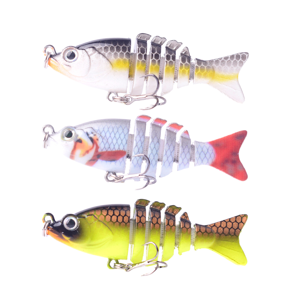 Cheery Mini 4.7g Realistic 6cm Multi-Section ABS Fish Lure Bait Broken Section Sinking Lure for Carp for Bass Bottom Fishing – Swimbait – view 2