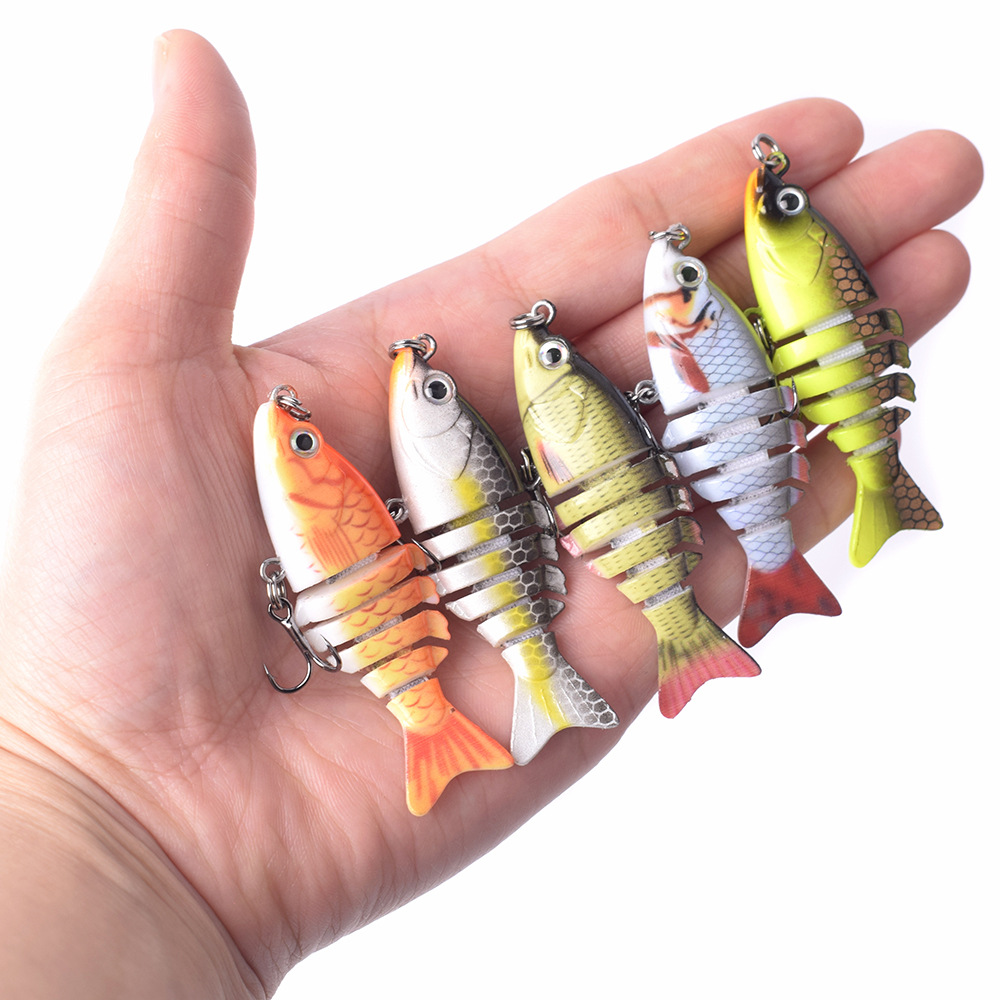 Cheery Mini 4.7g Realistic 6cm Multi-Section ABS Fish Lure Bait Broken Section Sinking Lure for Carp for Bass Bottom Fishing – Swimbait – view 5