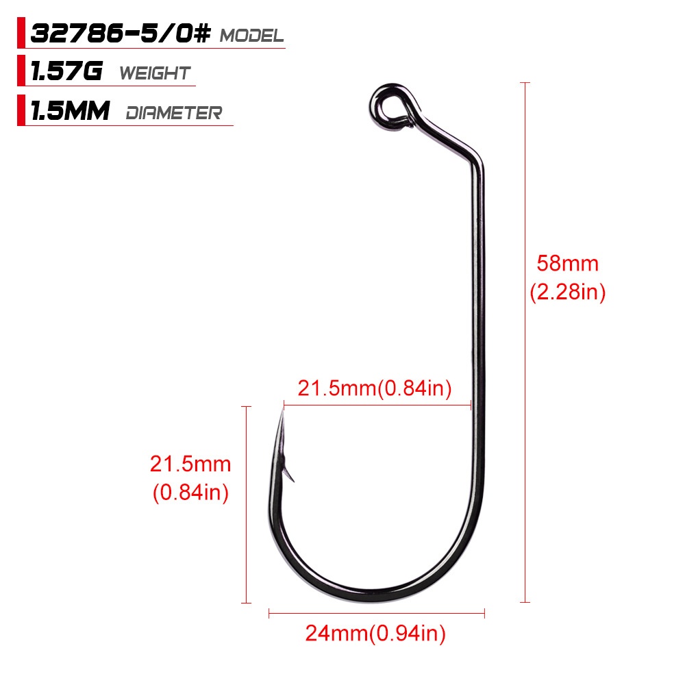 Cheery PRO BEROS Carbon Steel Jig Barbed Hooks 100pcs/Pack Single Lead Fish Hooks for Bass for Bottom Rivers Carp Octopus – Fishhook – view 5
