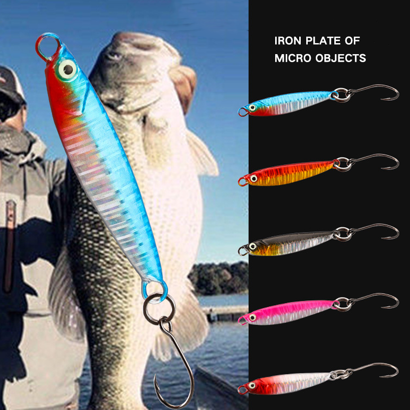 1.6g 3g 5color Micro-objects Mini Metal Bait Floating Stream Bait Horse Mouth Fish White Stripes Metal Jig Fishing Lure – Metal Lure – view 4
