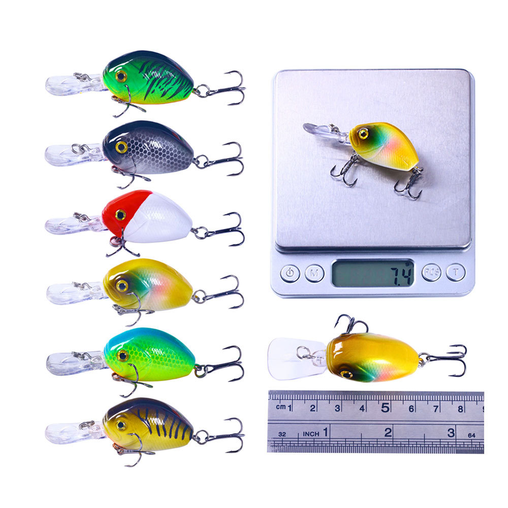 Cheery Micro Long Tongue Lure Bait 7.4g Floating Plastic Fish Bait Small Fat Lure for Sea Fishing Grouper Bass and Pike Target – Crankbait – view 3