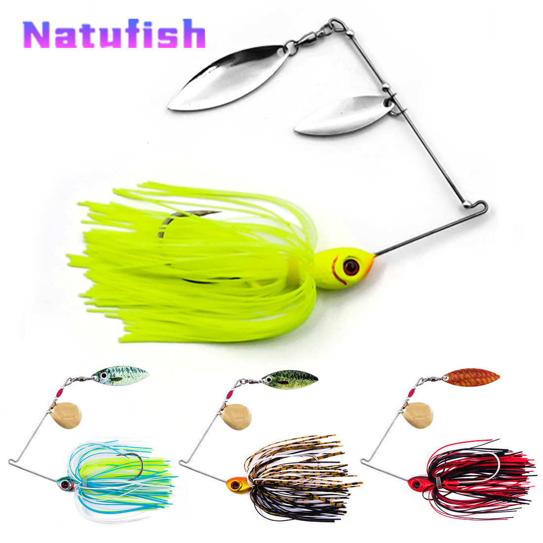 Bearded Man Lure Bottom Fishing Plastic Composite Spinnerbait All-Water-Layer Long-Cast Anti-Snagging Bait Bass – Metal Lure – view 1