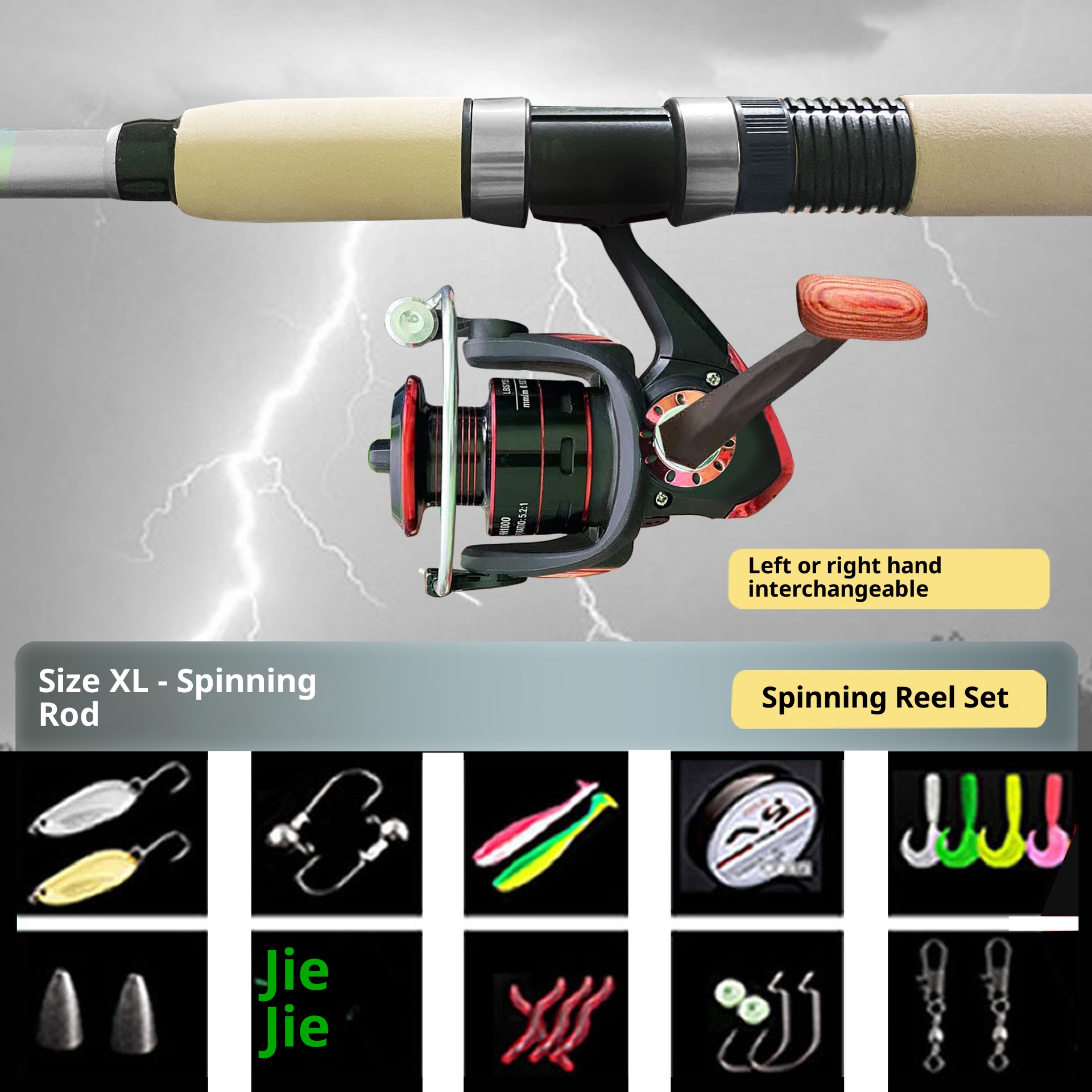 Cheery Carbon Fiber FAST Action Spinning Rod for Carp Bottom Fishing 1.8m-2.4m Sizes Wood Handle Split Back Grip – Fishing Rod – view 5