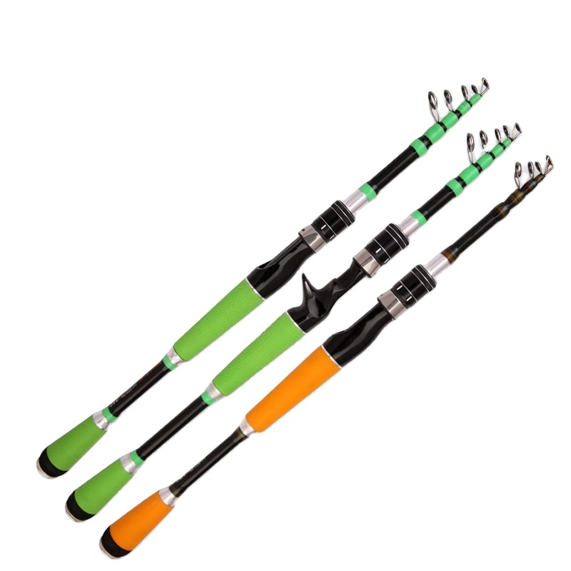 Carbon Telescopic Lure Rod Adjustable Ultra-Hard EVA Handle Straight Grip Ocean Beach Bass Fishing Rod Set – Fishing Rod – view 2