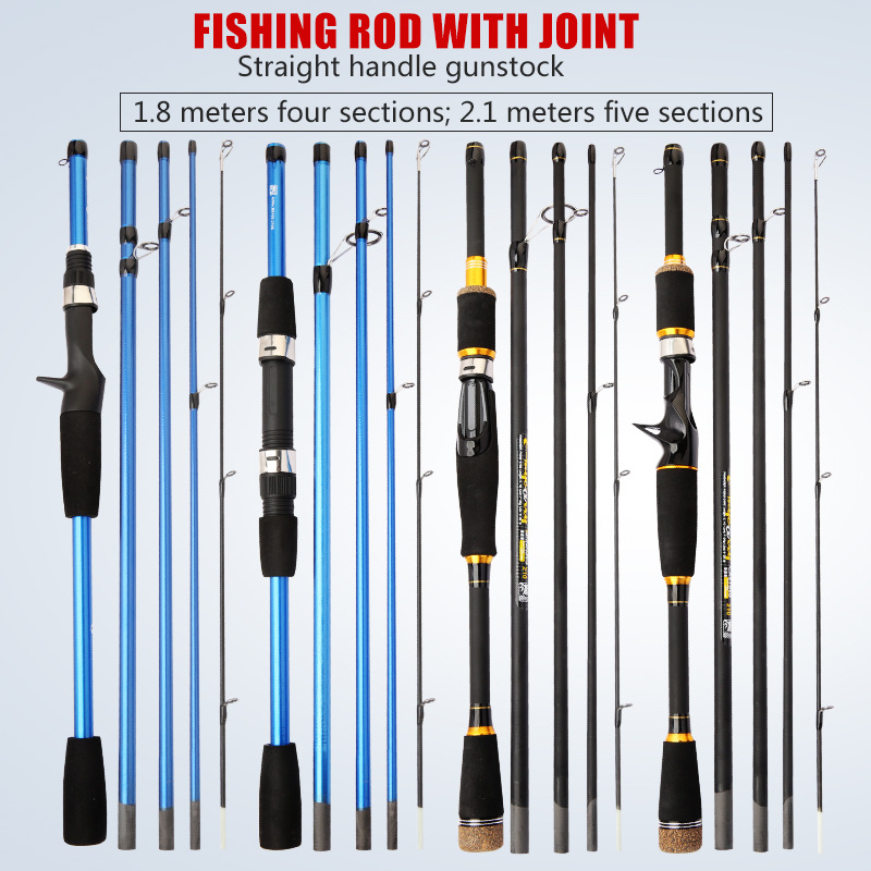 CHEERY New Multi-Section Adjustable Carp Lure Rod Cross-Border Bottom Fishing Glass Steel Portable 4-Section Wholesale – Fishing Rod – view 3