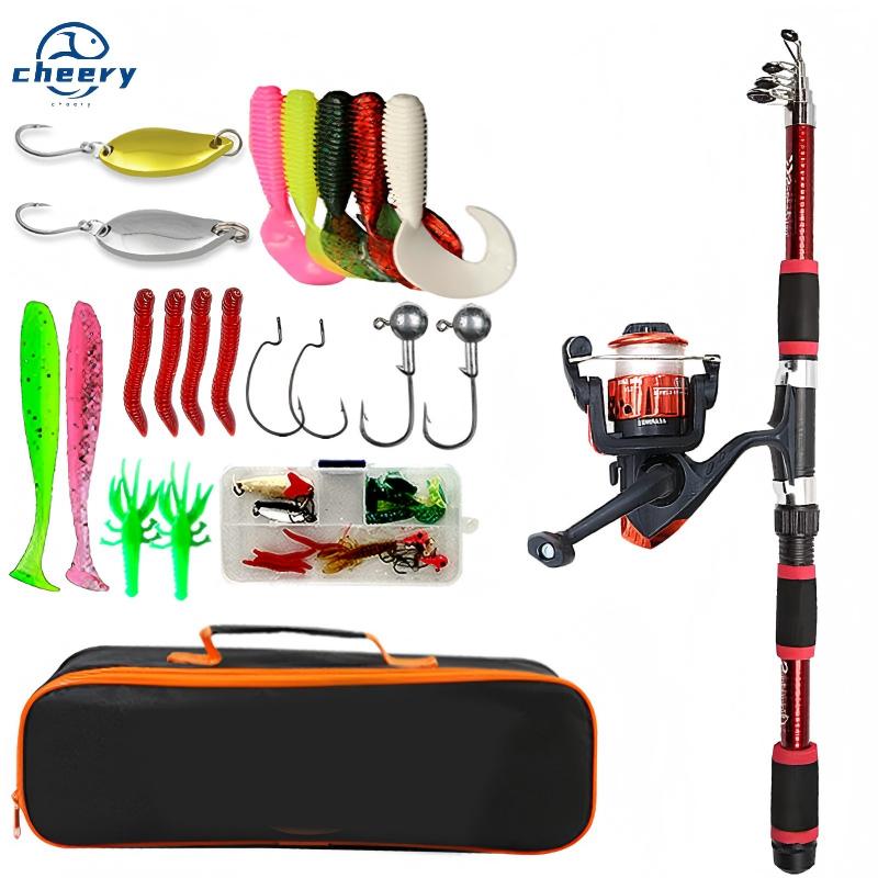 CHEERY Cross-border Sea Spool Bottom Fishing Rod Set Portable Mini Full Set Glass Steel Durable – Fishing Rod – view 1