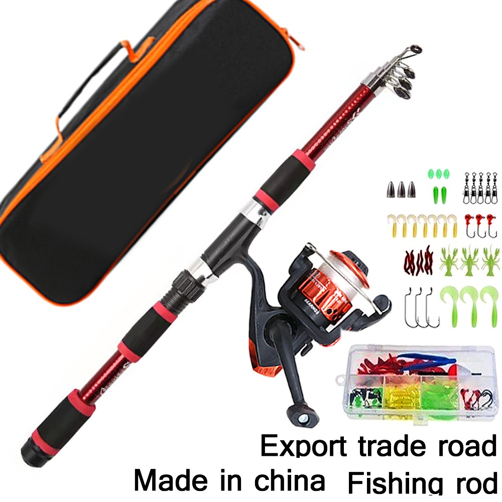 CHEERY Cross-border Sea Spool Bottom Fishing Rod Set Portable Mini Full Set Glass Steel Durable – Fishing Rod – view 5