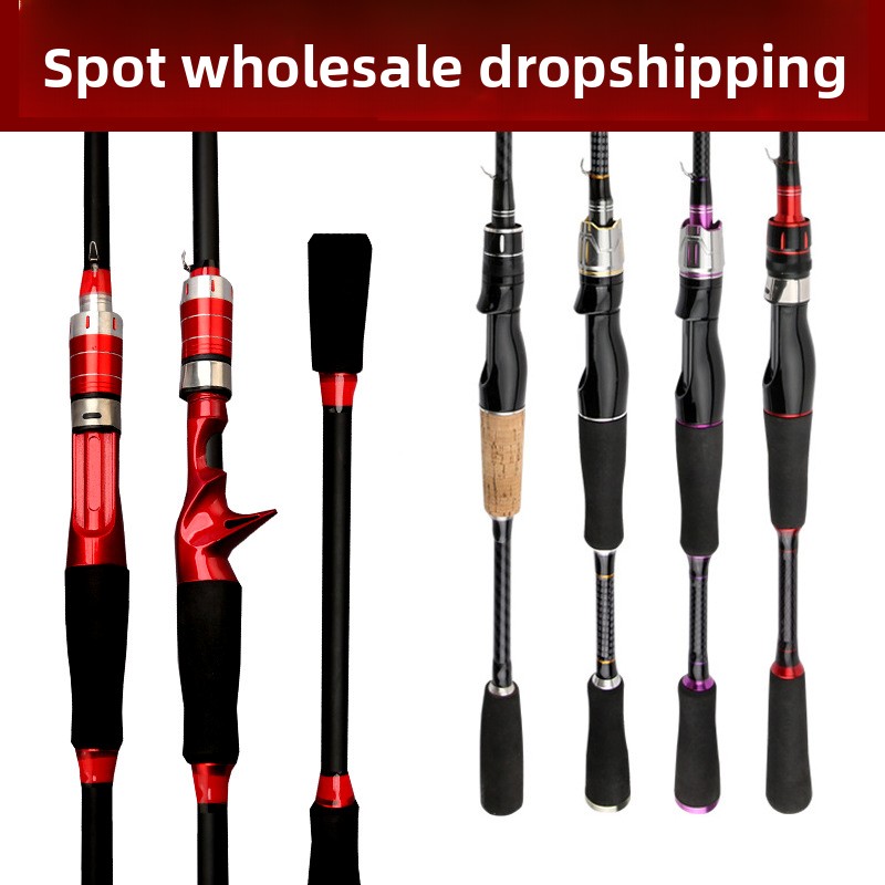 CHEERY Factory Wholesale Carbon Lure Rod Medium Adjustment Straight/Wood Gun Handle Carp Ocean Beach Full Set – Fishing Rod – view 3