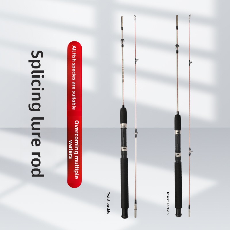 Cross-Border Export Transparent Carbon Fiber Super Hard Medium Action Bass Lure Rod Insert Boat Fishing Rod Threaded – Fishing Rod – view 3