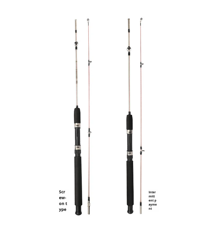 Cross-Border Export Transparent Carbon Fiber Super Hard Medium Action Bass Lure Rod Insert Boat Fishing Rod Threaded – Fishing Rod – view 2