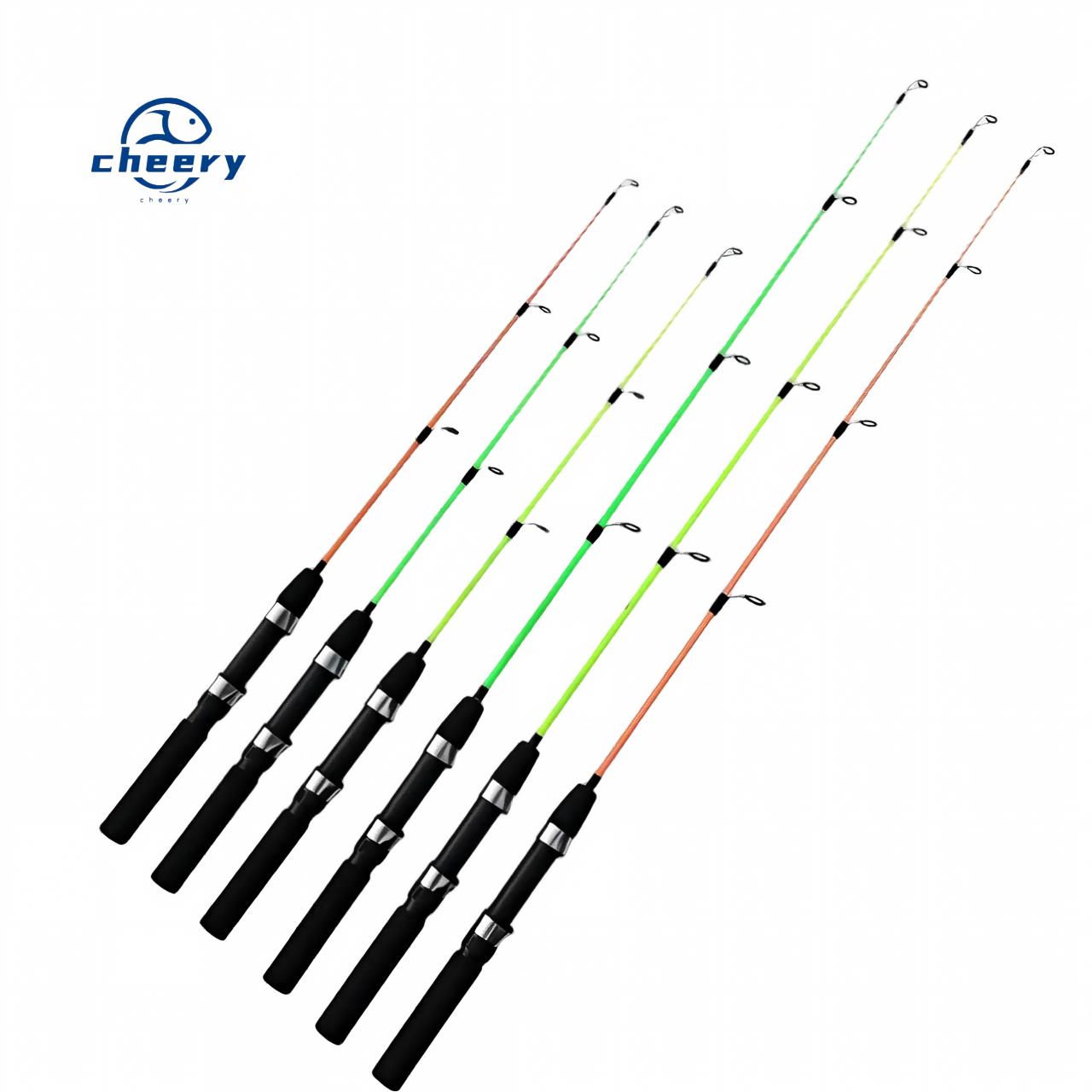CHEERY Ice Fishing Rod Lure Rod Carp EVA Handle Fiberglass 60cm/80cm Short Raft Rod Winter Ocean Beach Fishing – Fishing Rod – view 1