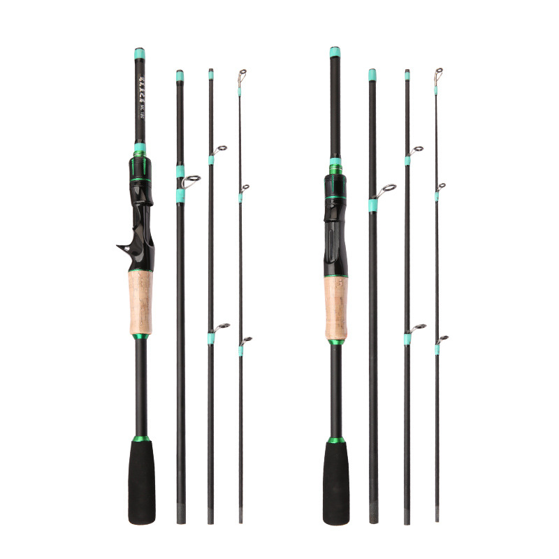 CHEERY 4 Section Carbon Fiber Lure Rod Action Adjustable Straight Handle Bass Fishing Rod Alloy Guides Baitcasting/Spinning – Fishing Rod – view 2