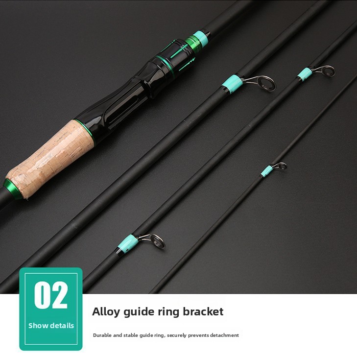CHEERY 4 Section Carbon Fiber Lure Rod Action Adjustable Straight Handle Bass Fishing Rod Alloy Guides Baitcasting/Spinning – Fishing Rod – view 5