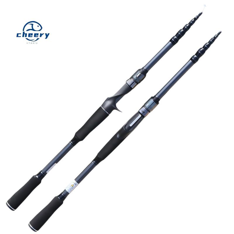 CHEERY Carbon Retractable Lure Rod Wholesale Straight Handle Ultra Light Hard Medium Fast Action Carp Ocean Beach Fishing Rod – Fishing Rod – view 1