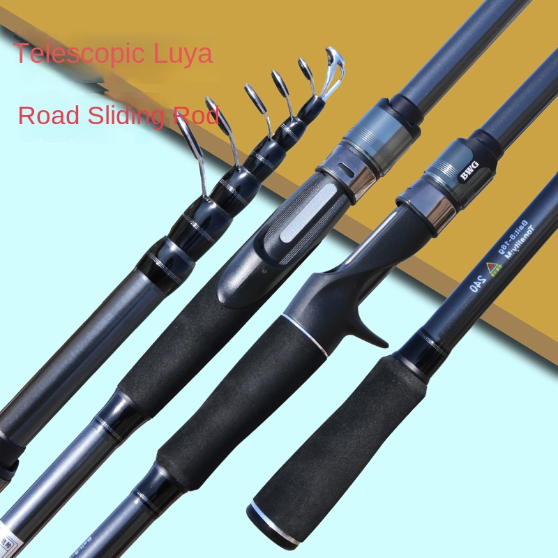 CHEERY Carbon Retractable Lure Rod Wholesale Straight Handle Ultra Light Hard Medium Fast Action Carp Ocean Beach Fishing Rod – Fishing Rod – view 5