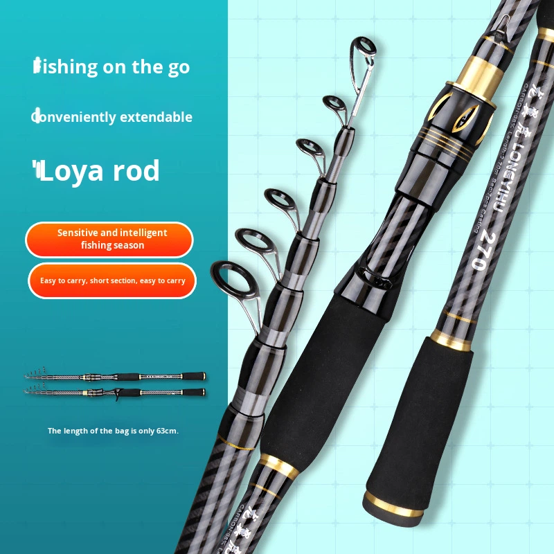 Factory Direct Sales Carbon Telescopic Fishing Rod with EVA Handle Portable Large Guide Ring Long-Distance Casting Float Rod Set – Fishing Rod – view 2