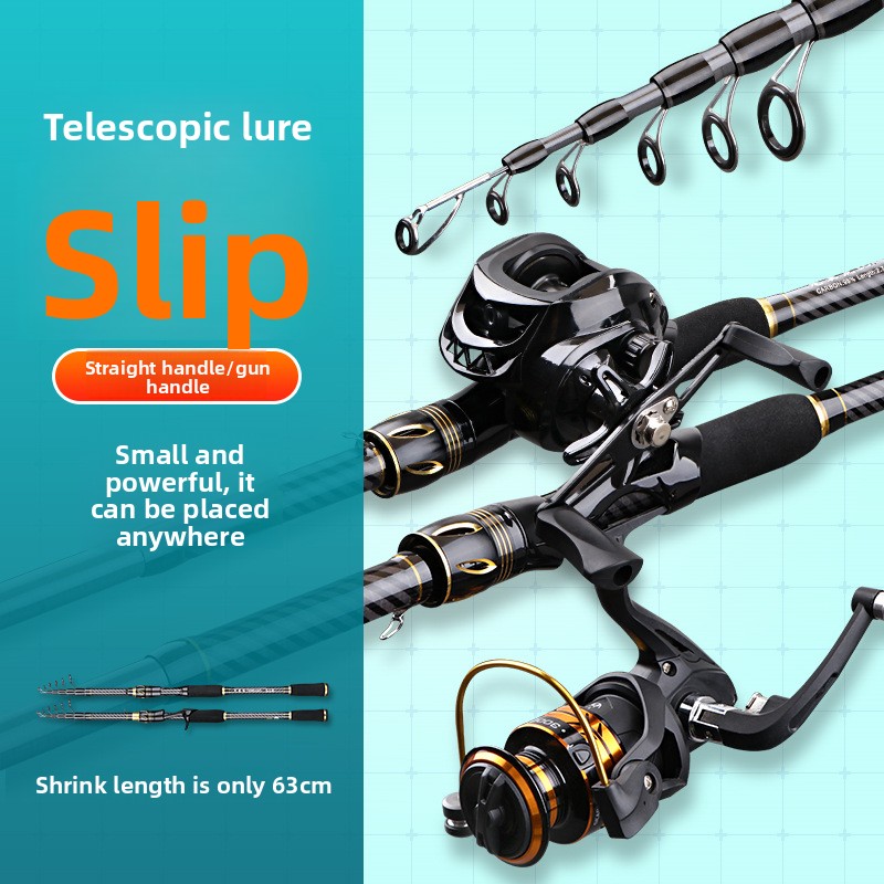 Factory Direct Sales Carbon Telescopic Fishing Rod with EVA Handle Portable Large Guide Ring Long-Distance Casting Float Rod Set – Fishing Rod – view 4