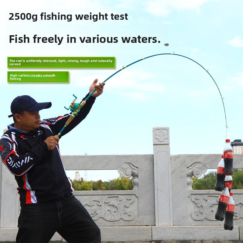 Lure Rod Set Carbon Fiber Medium Action Long-Distance Casting Carp Ocean Beach Fishing Straight Handle Full Set Rod – Fishing Rod – view 2