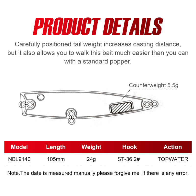CHEERY High Quality Popper Lure Topwater Fishing Lure Poppers Hard Bait Tackles – Popper – view 3