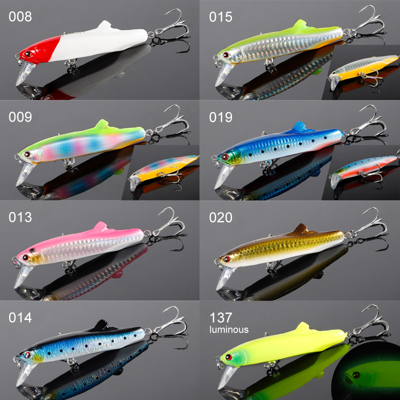 Cheery ABS Lifelike Midwater Minnow Wobbler Hard Bait for Snapper Bass Trout-Saltwater Sea Fishing Lure with Hooks – Minnow – view 5