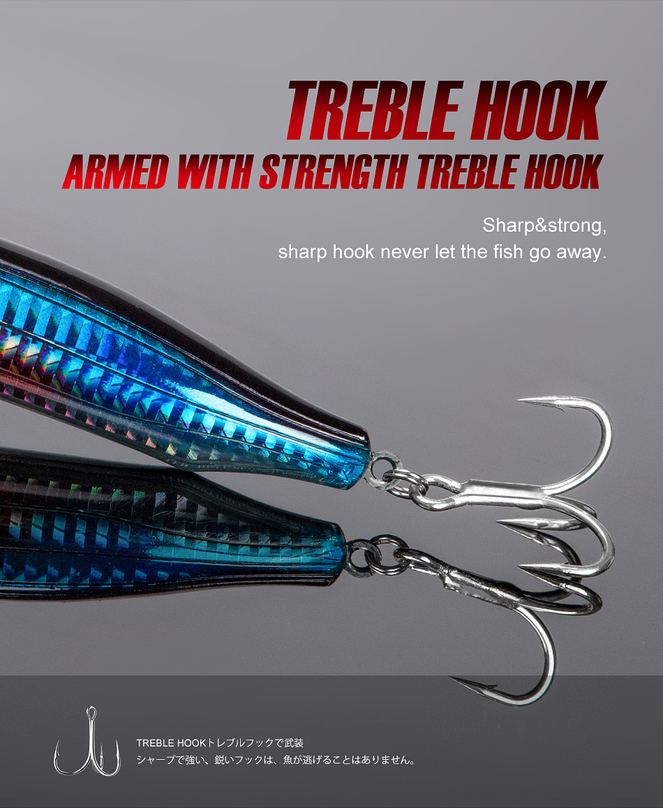 CHEERY Feed Popper Topwater 100mm20g 120mm29g 150mm55g Wobbler Sea Tuna GT Fishing Lure – Popper – view 3