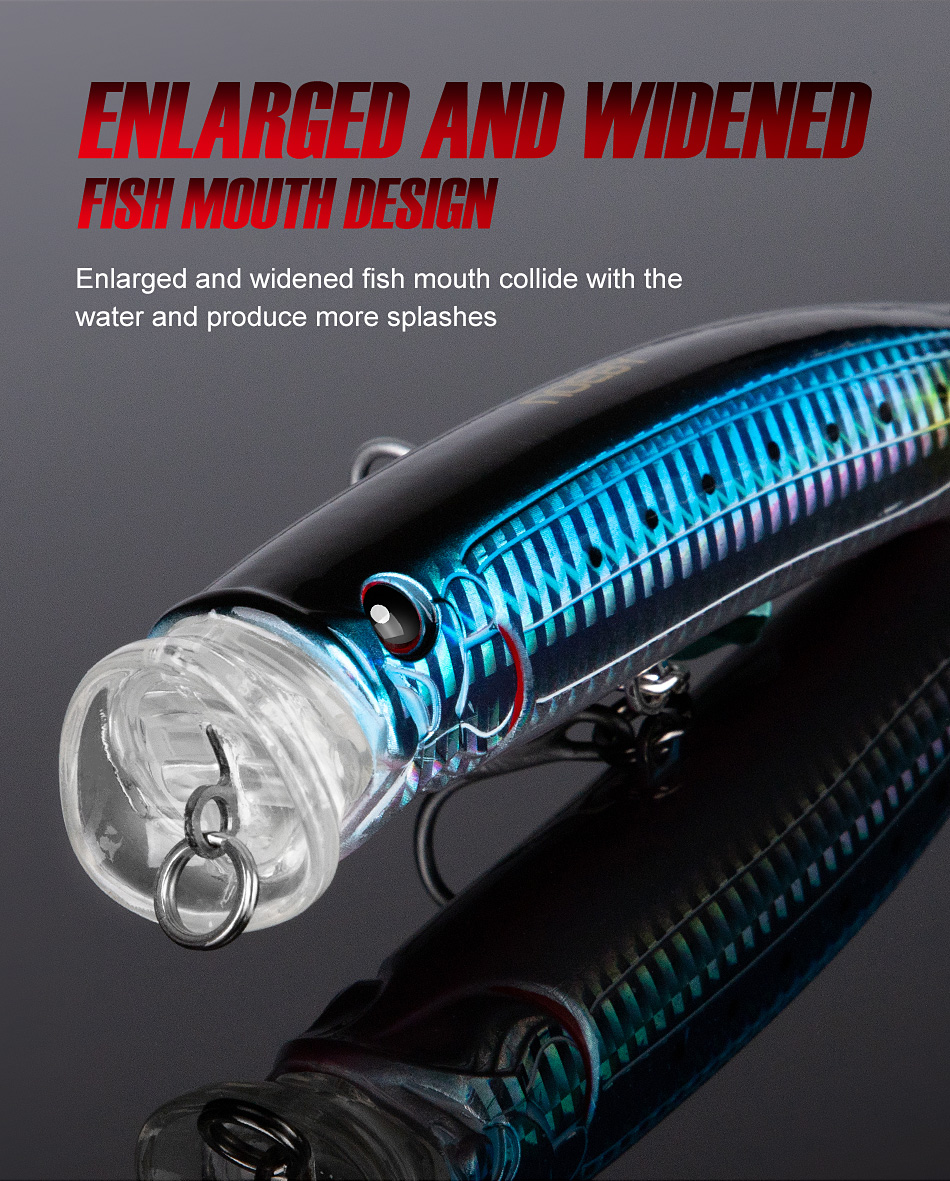 CHEERY Feed Popper Topwater 100mm20g 120mm29g 150mm55g Wobbler Sea Tuna GT Fishing Lure – Popper – view 5