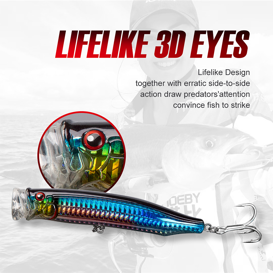 CHEERY Feed Popper Topwater 100mm20g 120mm29g 150mm55g Wobbler Sea Tuna GT Fishing Lure – Popper – view 4