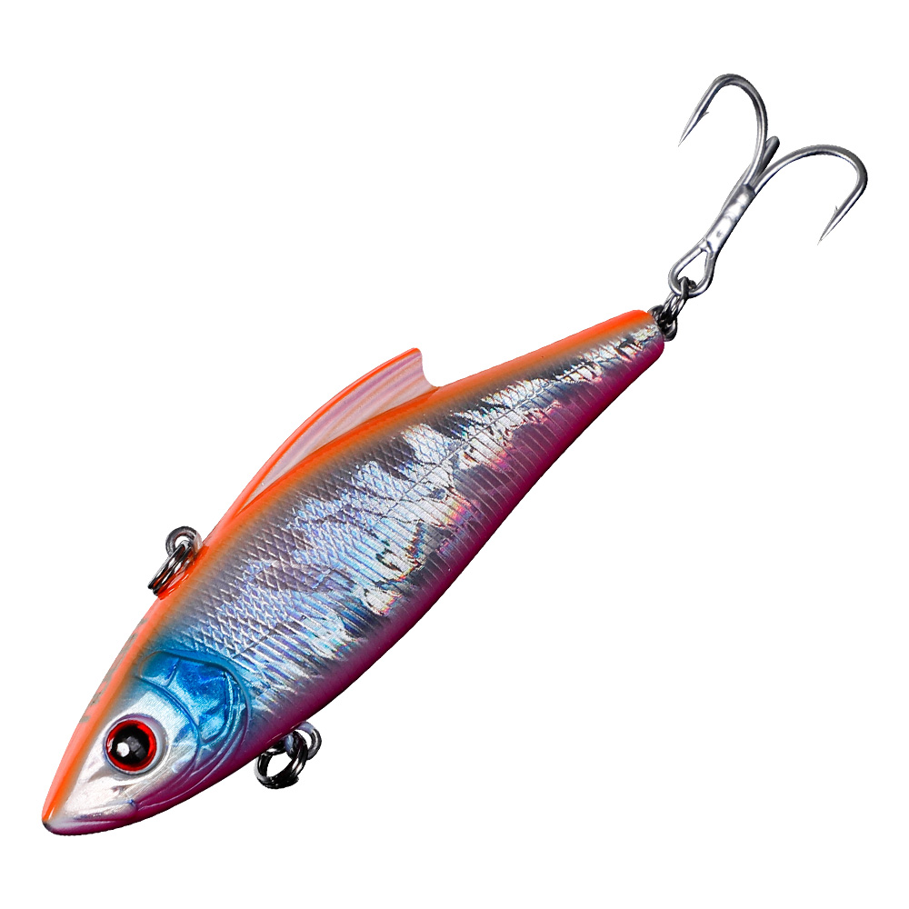 CHEERY Sea Bass Crank Minnow Lure Vib Rattle Hard Bait with Hooks Plastic Deep Sea Fishing Tackle – Metal Lure – view 5