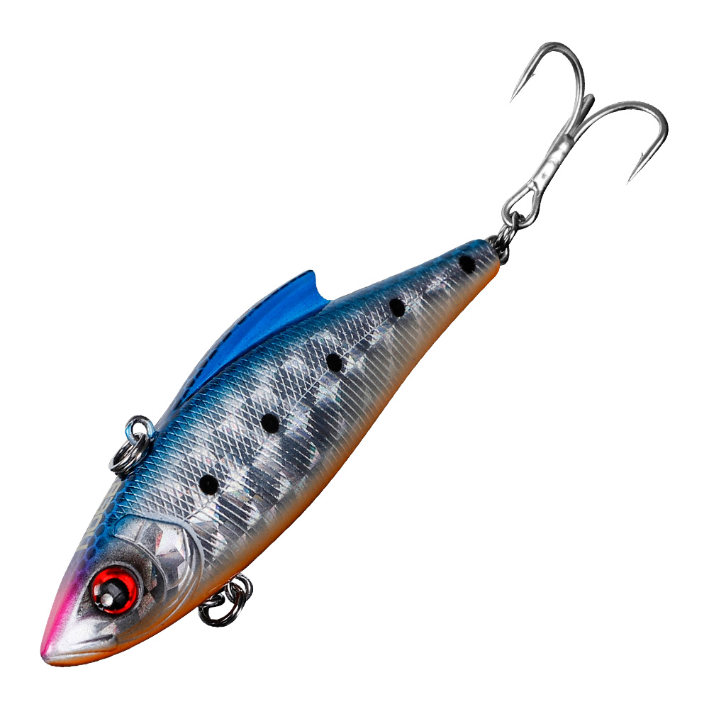 CHEERY Sea Bass Crank Minnow Lure Vib Rattle Hard Bait with Hooks Plastic Deep Sea Fishing Tackle – Metal Lure – view 4