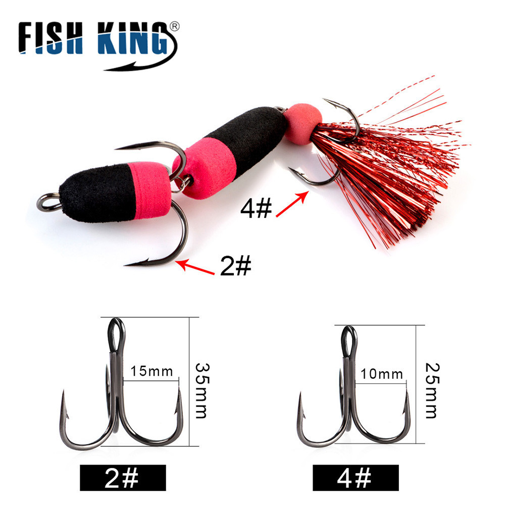 Cheery FISHKING Floating Foam Bait Three Anchor Barbed Hooks Bass Fishing High Carbon Steel Material Bottom Fishing Technique – Metal Lure – view 2