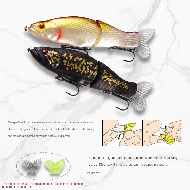 Cheery Lure M135 Bottom Bait 13.5cm30g Ocean Beach Bass Mino Cocked Beak Hard ABS Factory Straight Hair with Hooks – Swimbait – view 3