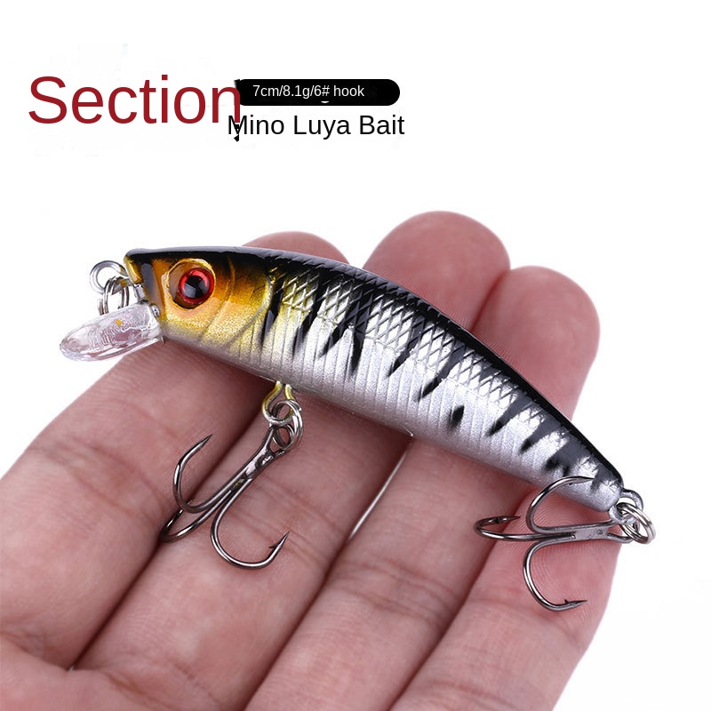 Cheery Minolua Plastic Bass Bait 7CM-8.1G Micro-Object Remote Floating Water Hovering Bottom Fishing Ocean Beach Set – Minnow – view 2