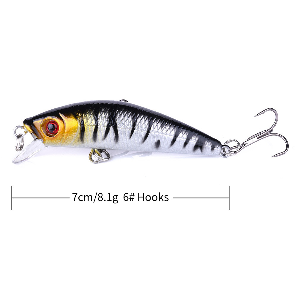 Cheery Minolua Plastic Bass Bait 7CM-8.1G Micro-Object Remote Floating Water Hovering Bottom Fishing Ocean Beach Set – Minnow – view 3