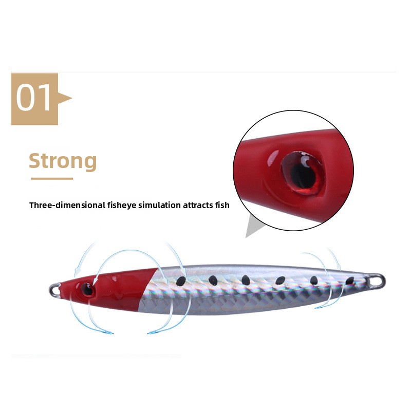 Long-Cast Iron Plate Lure Bottom Fishing Single Hook Tied Shiny Wire Freshwater Carp Fishing Bait Metal Fishing Tackle – Metal Lure – view 2