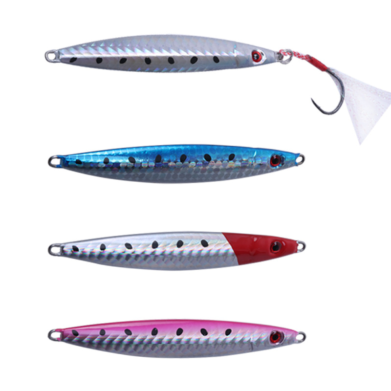 Long-Cast Iron Plate Lure Bottom Fishing Single Hook Tied Shiny Wire Freshwater Carp Fishing Bait Metal Fishing Tackle – Metal Lure – view 1