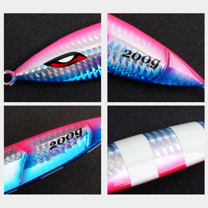 Lure Iron Plate Bait Saltwater Sea Fishing Luminous Lead Fish Bait Bottom Fishing Quick Sinking Bionic Bait Bass No Hooks 120g – Metal Lure – view 3