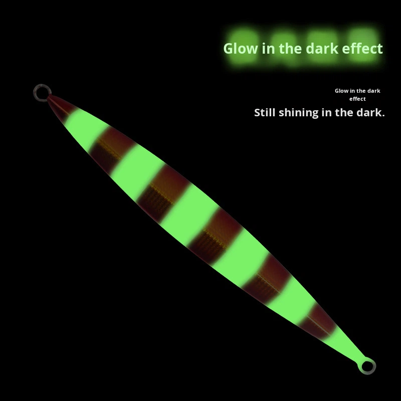 Cheery Iron Plate Lure Bottom Fishing Fast Sinking Bass Luminous Quick Retrieve Artificial Hard Bait Ocean Beach No Hooks – Metal Lure – view 5