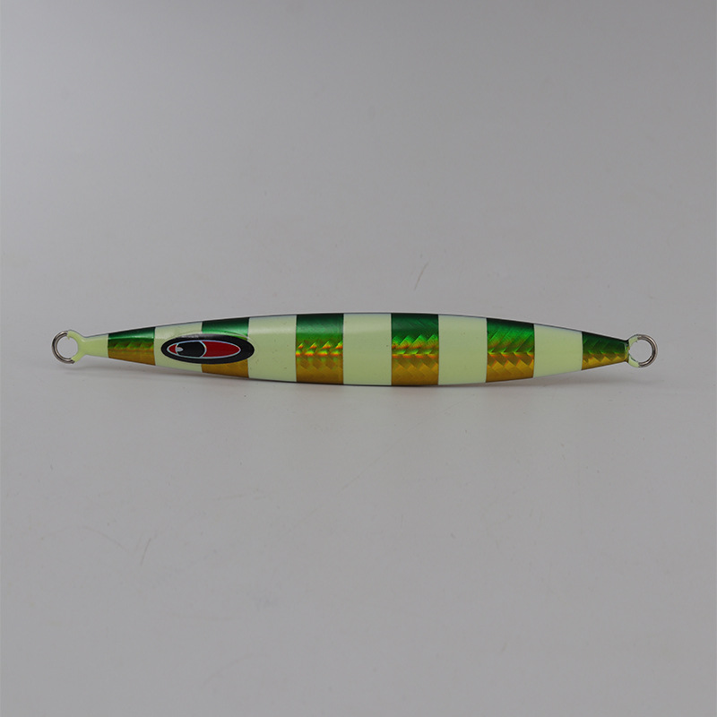 Cheery Luminous Striped Iron Plate Bottom Fishing Lure Bass Deep Sea Metal Hard Bait Wholesale – Metal Lure – view 4
