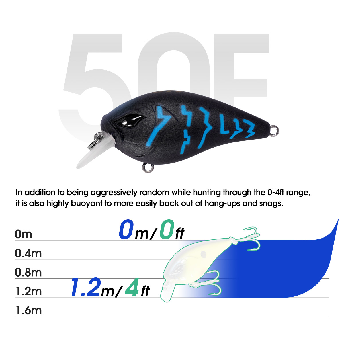 CHEERY Bass Crankbait Trout Magnet Square Bait Lures Middle Mid-Depth Bass Crankbait – Crankbait – view 3