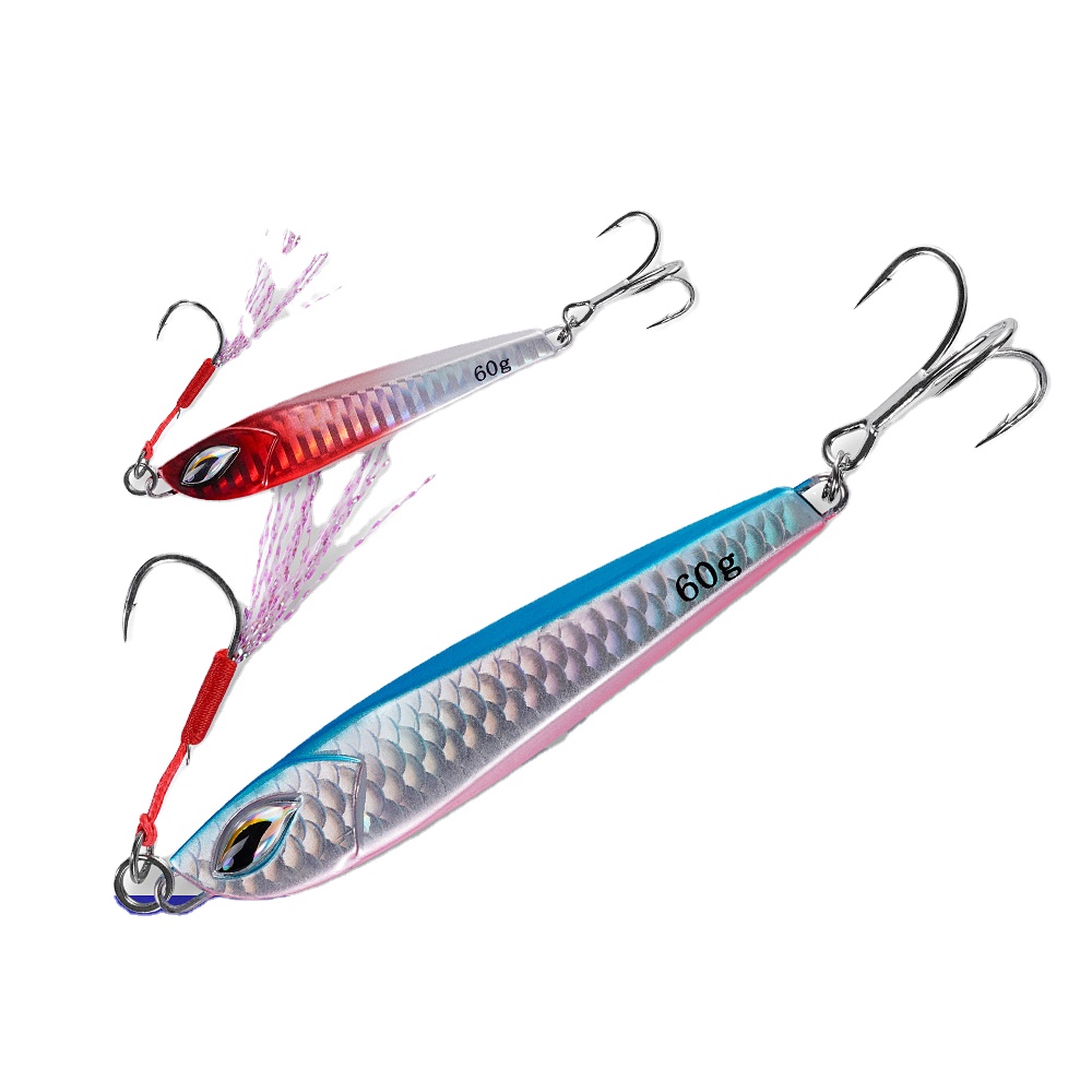 Micro Jig Lure Assist Hook Long Distance Reeling Fall Metal Fishing Slide Jig – Metal Lure – view 1