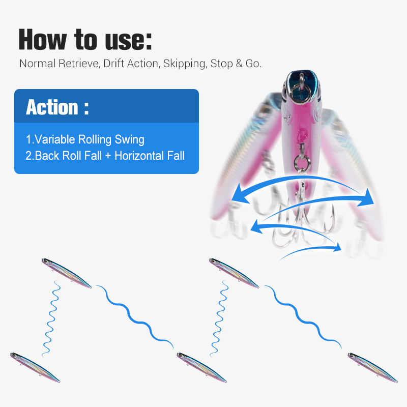 Sinking Fish Bait 130mm 38g Silicone Long Cast Balance Variable Jig Pencil for Marlin Sea Fishing Hard Bait with Hooks – Pencil – view 3