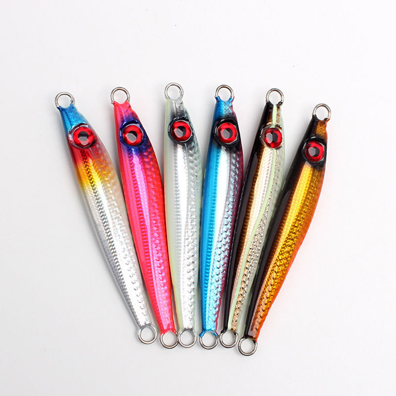 Metal Jig Bass Lure for Bottom Fishing Ocean Beach Use Glow-In-The-Dark Laser Design No Hooks – Metal Lure – view 4