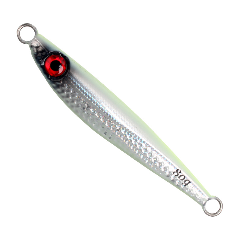 Metal Jig Bass Lure for Bottom Fishing Ocean Beach Use Glow-In-The-Dark Laser Design No Hooks – Metal Lure – view 5