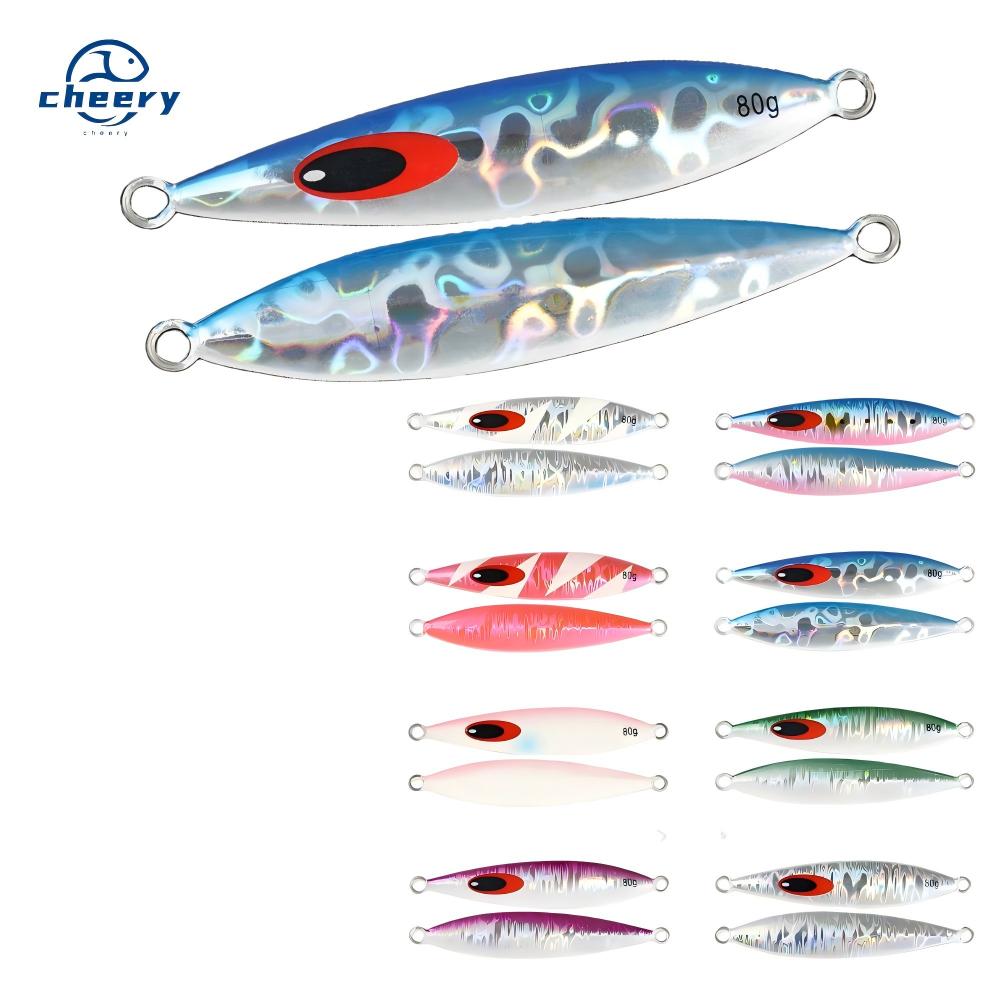 CHEERY 60g/80g/100g/150g/200g/250g/330g Saltwater Ocean Vertical Quick Dart Metal Boat UV Lead Jig Sinking Lure – Metal Lure – view 1