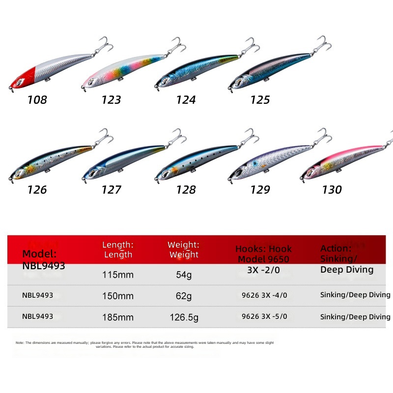 CHEERY Sinking Pencil Fishing Lure 115mm 60.5g Stickbait Lure Saltwater Hard Bait Long Casting Tackle – Pencil – view 5
