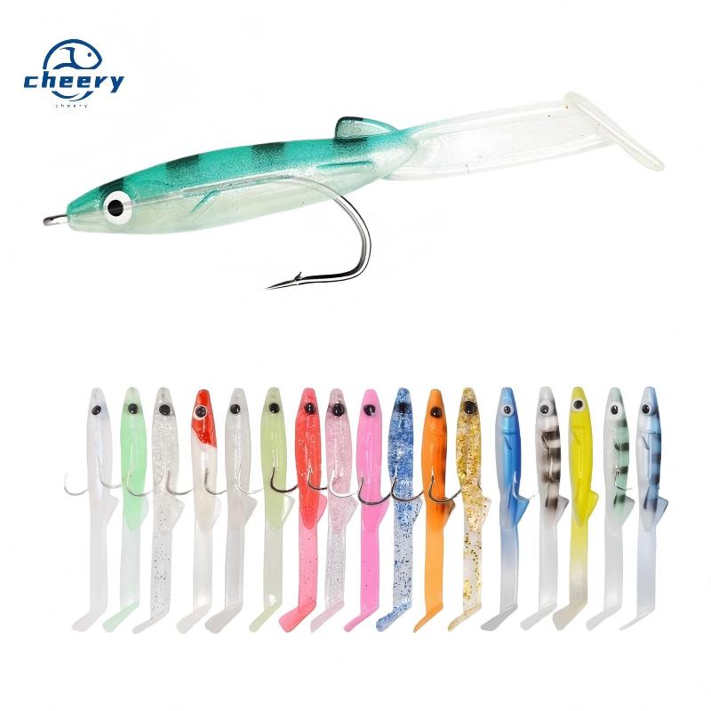 CHEERY Free Shipping Lead Head Jig Bottom Bait Soft Plastic Fishing Lure for Carp and Big Fish 19g 11cm – Worms & Grubs – view 1