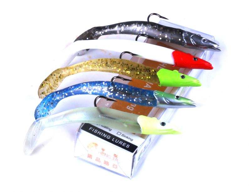CHEERY Free Shipping Lead Head Jig Bottom Bait Soft Plastic Fishing Lure for Carp and Big Fish 19g 11cm – Worms & Grubs – view 3