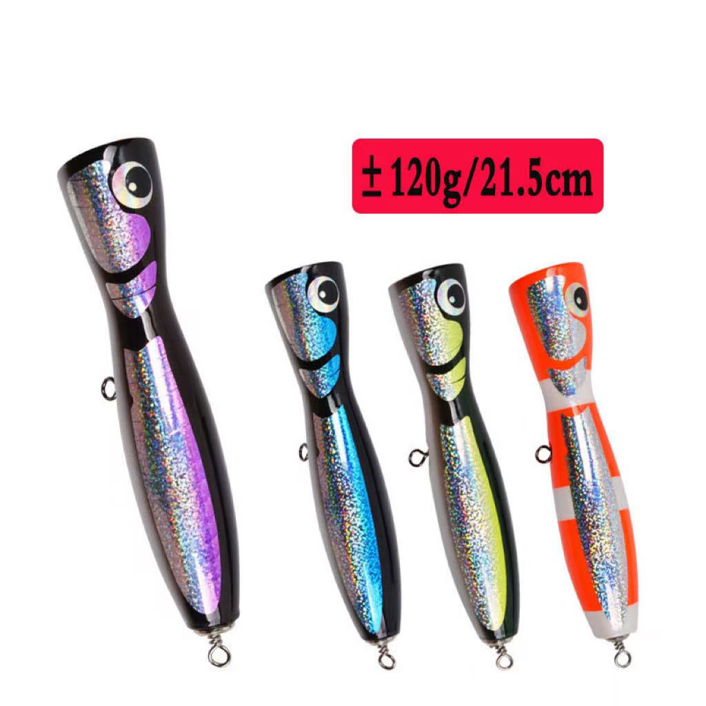 WD130 21.9cm/120g Cheery XX-367 Wood Popper Fishing Lure for Sea Bass Pike Carp-Saltwater Topwater Hard Wobbler Bait – Popper – view 2