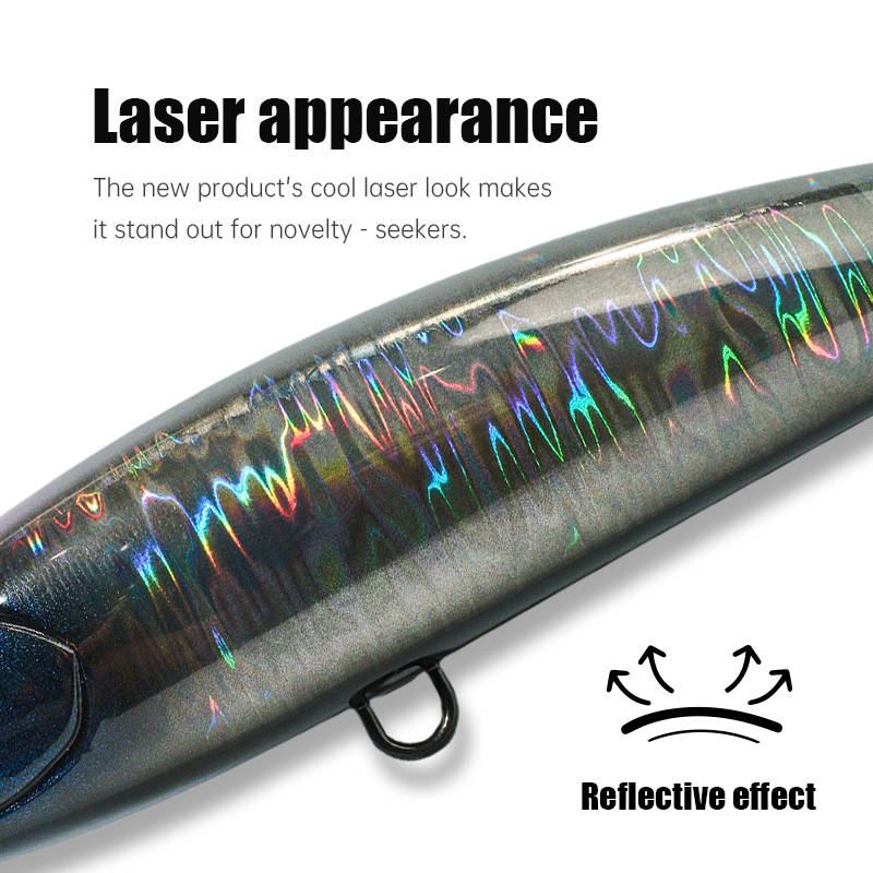 Printed ABS Plastic Artificial Topwater Pencil Lure for Tuna and Snapper Ocean Boat Fishing with Hooks – Fishing Lure – view 5